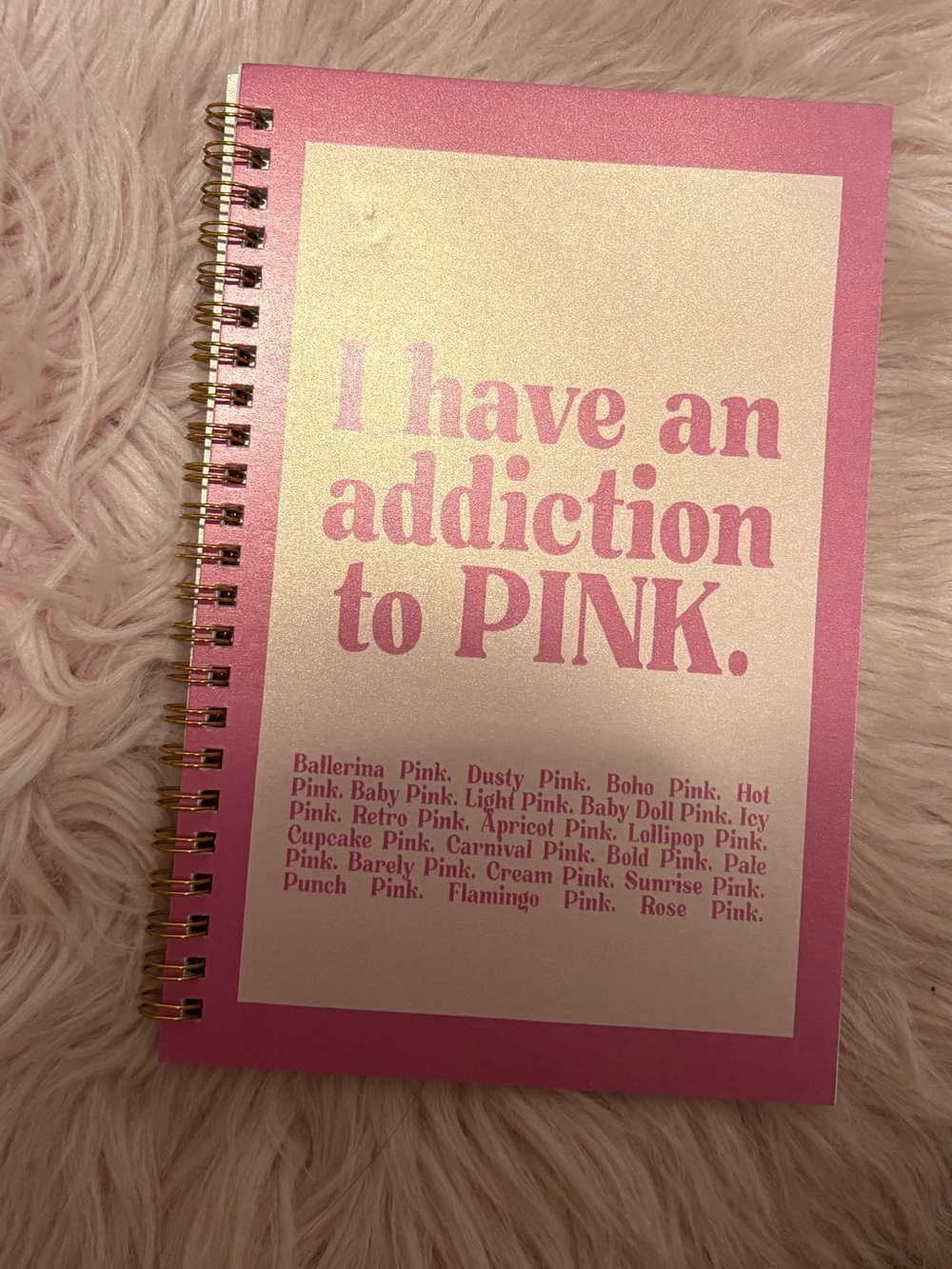 Pink Spiral Notebook Journal
